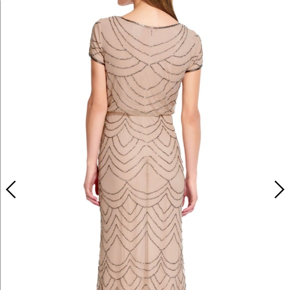 Adrianna Papell Beaded Blouson Gown size 10 - Picture 2 of 8